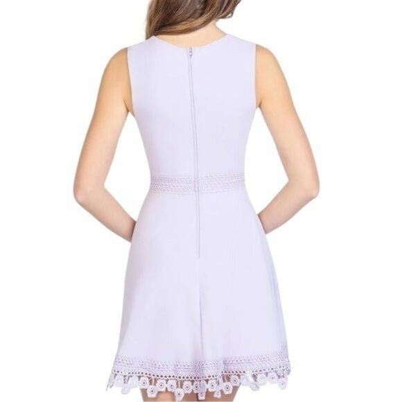 NEW w/tag B DARLIN Juniors' Crochet-Trimmed Scuba Fit & Flare Dress Size 3/4 - Picture 6 of 11